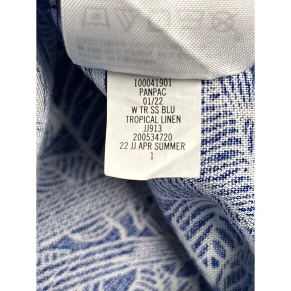 Janie And Jack Boys Hawaiian Print Button-Up Shirts Size 4 Cotton Blue & Green S - Picture 13 of 15